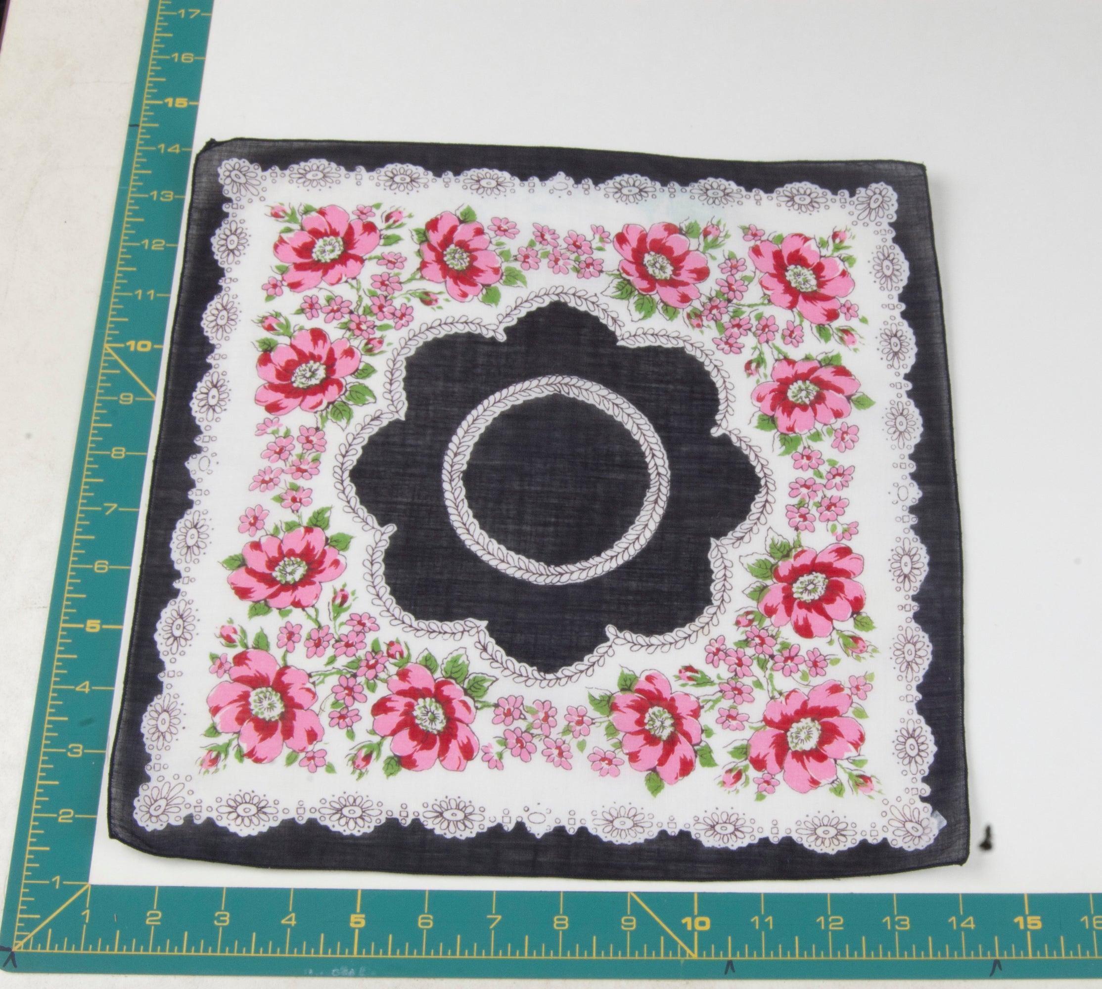 Floral vintage handkerchief - h0345