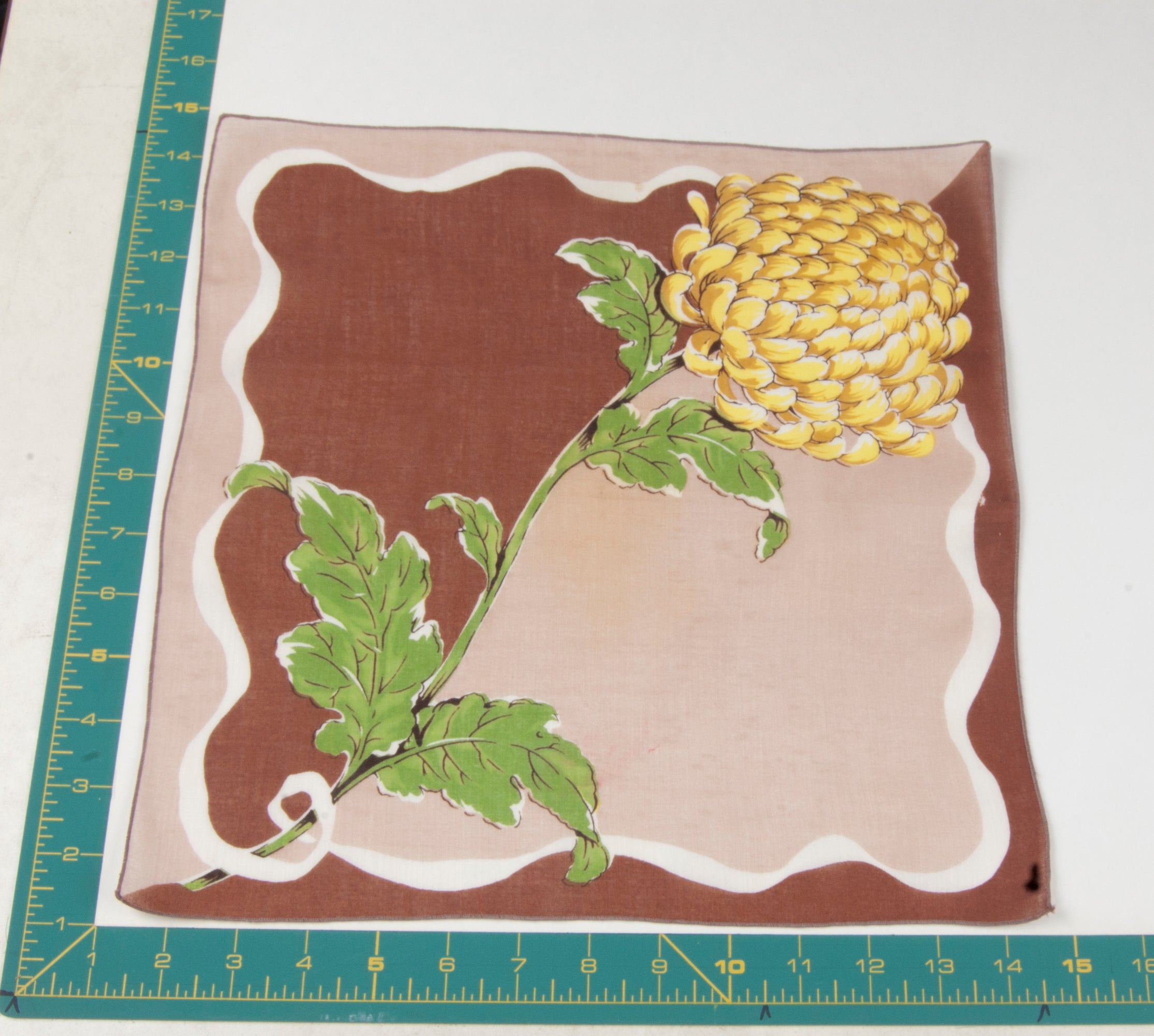Floral vintage handkerchief - h0358