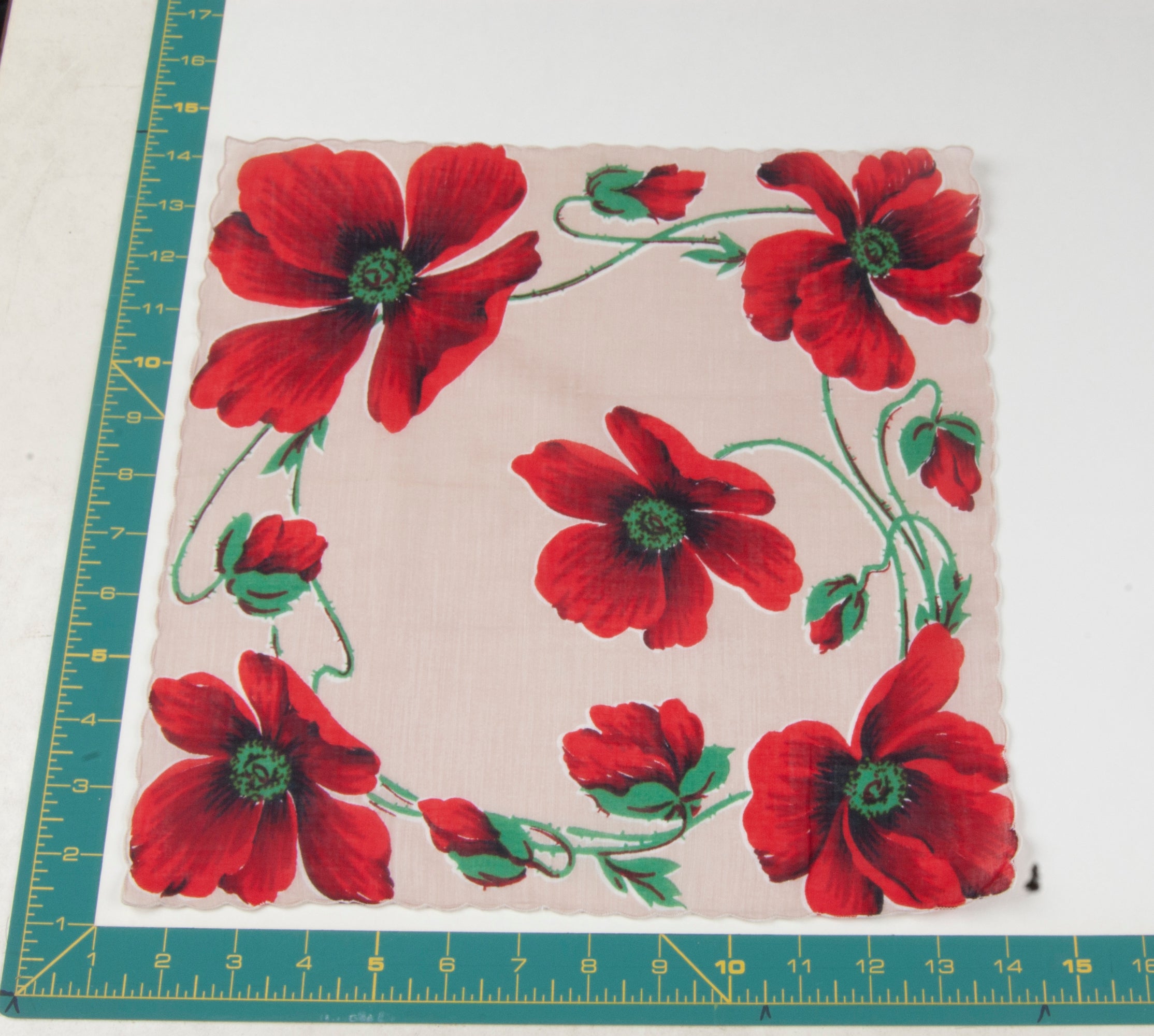 Floral vintage handkerchief - h0359