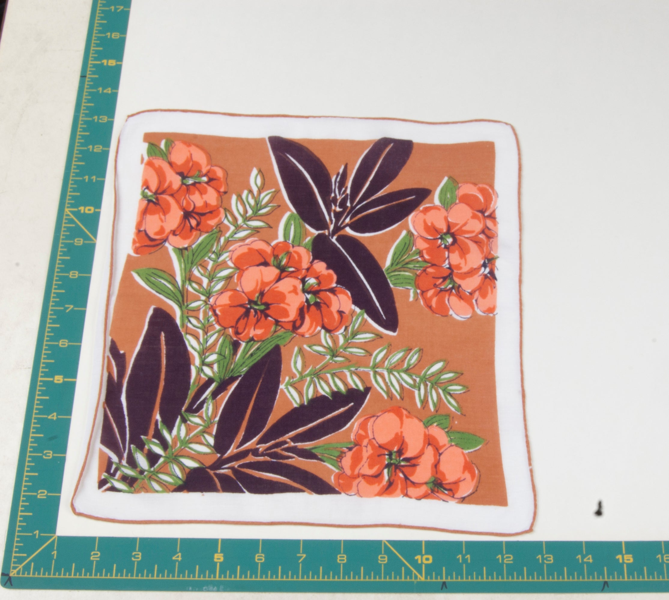 Floral vintage handkerchief - h0425