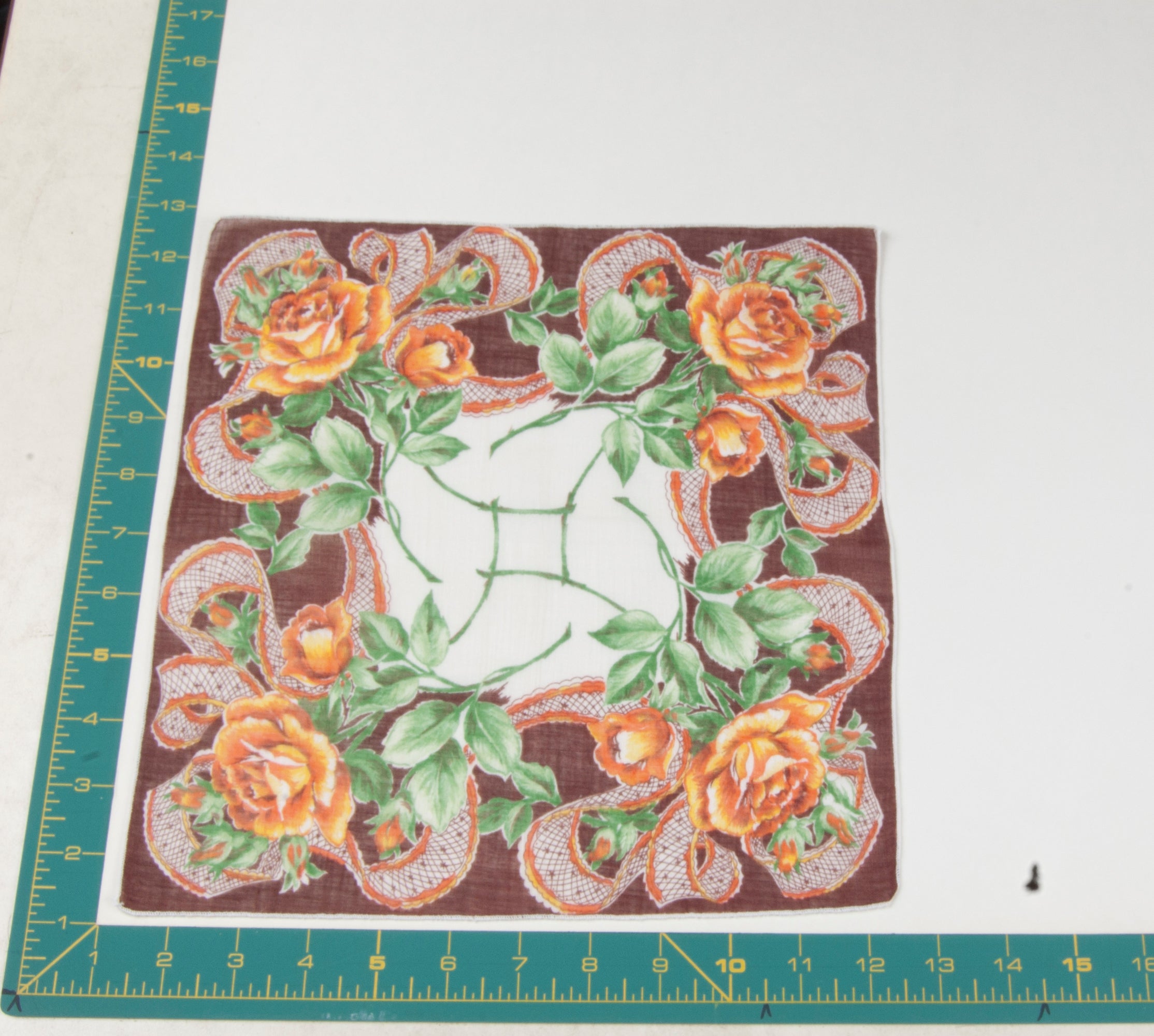 Floral vintage handkerchief - h0430
