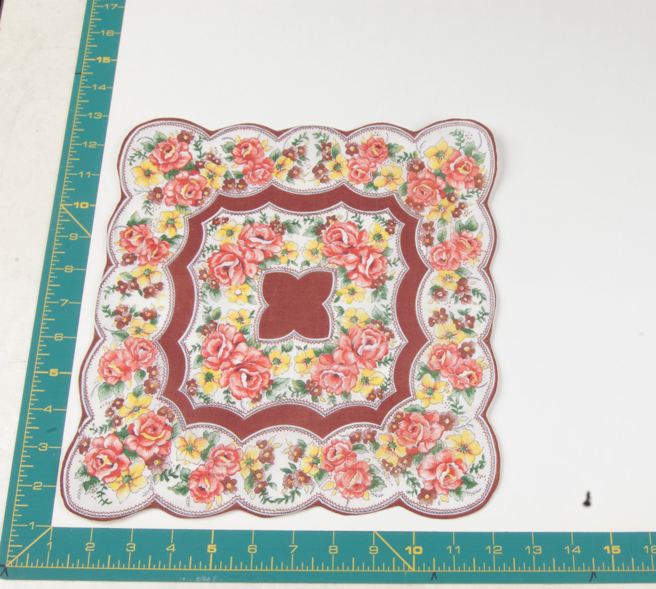 Floral vintage handkerchief - h0471