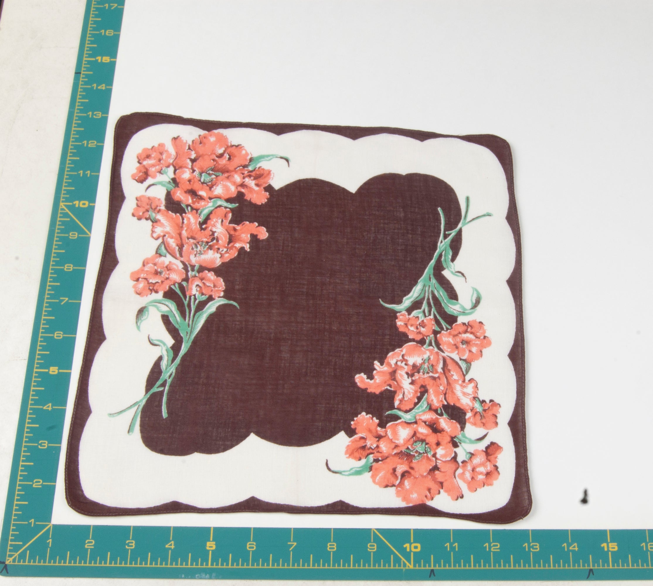 Floral vintage handkerchief - h0473