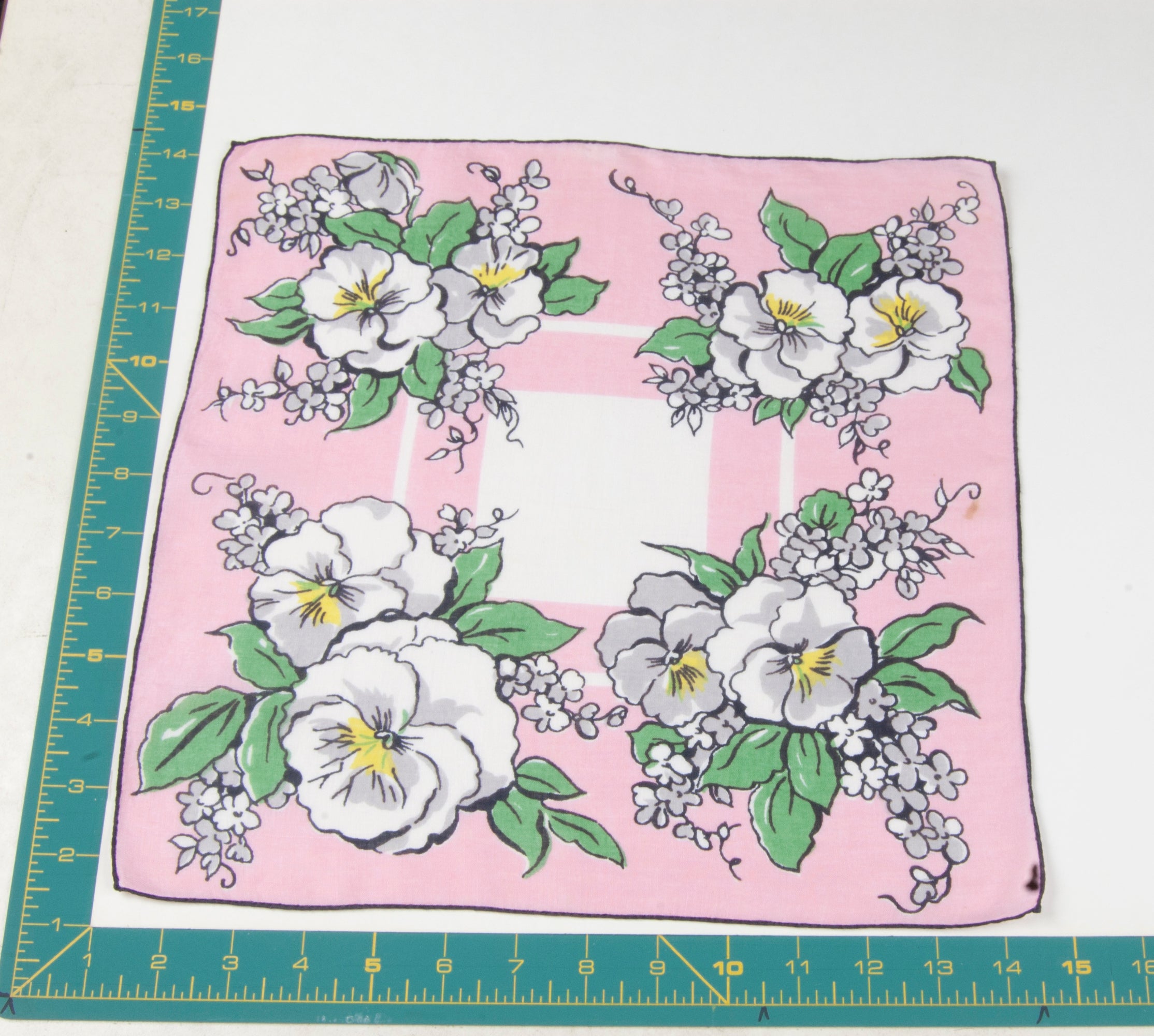Floral vintage handkerchief - h0480
