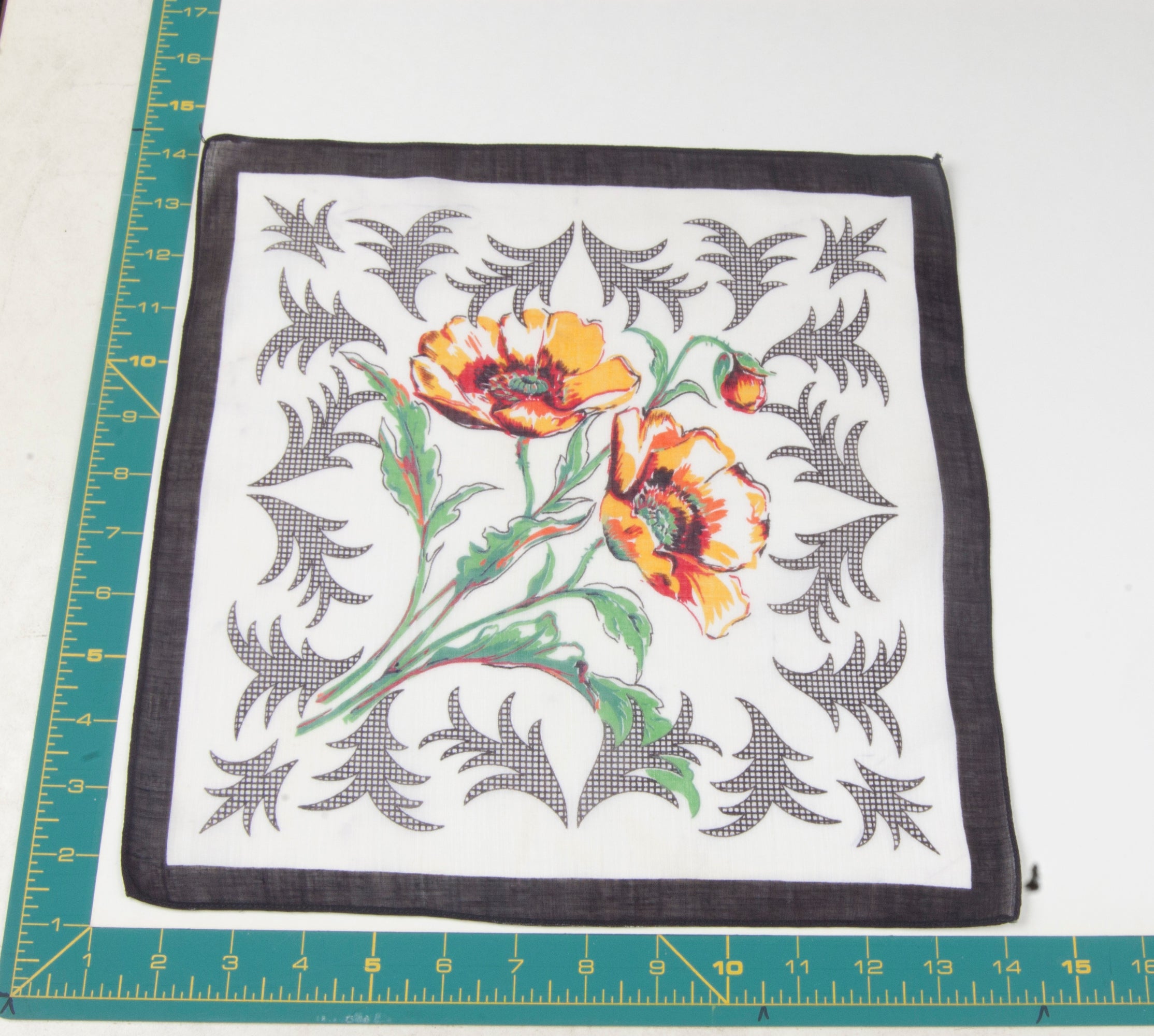 Floral vintage handkerchief - h0482