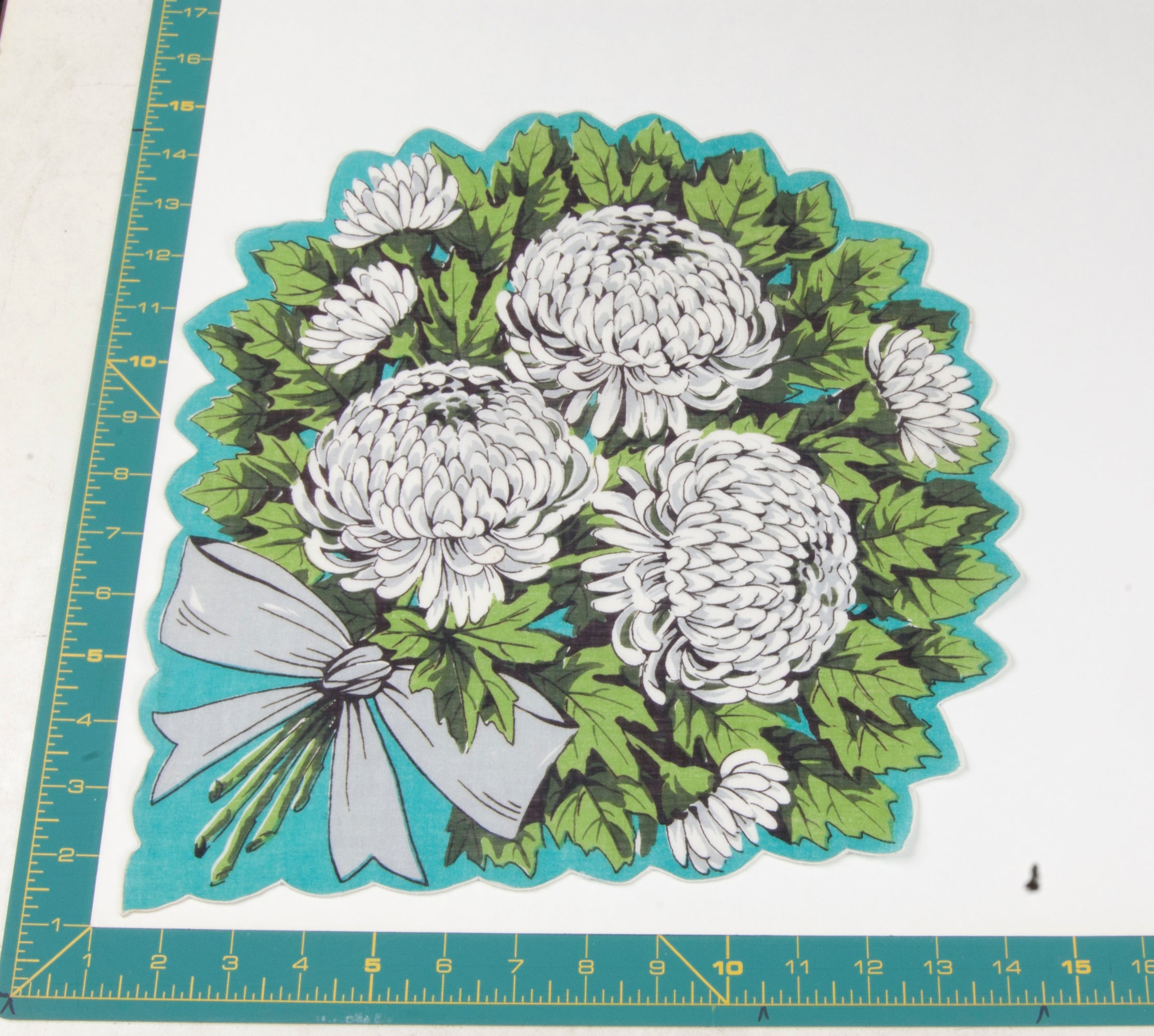Floral vintage handkerchief - h0483