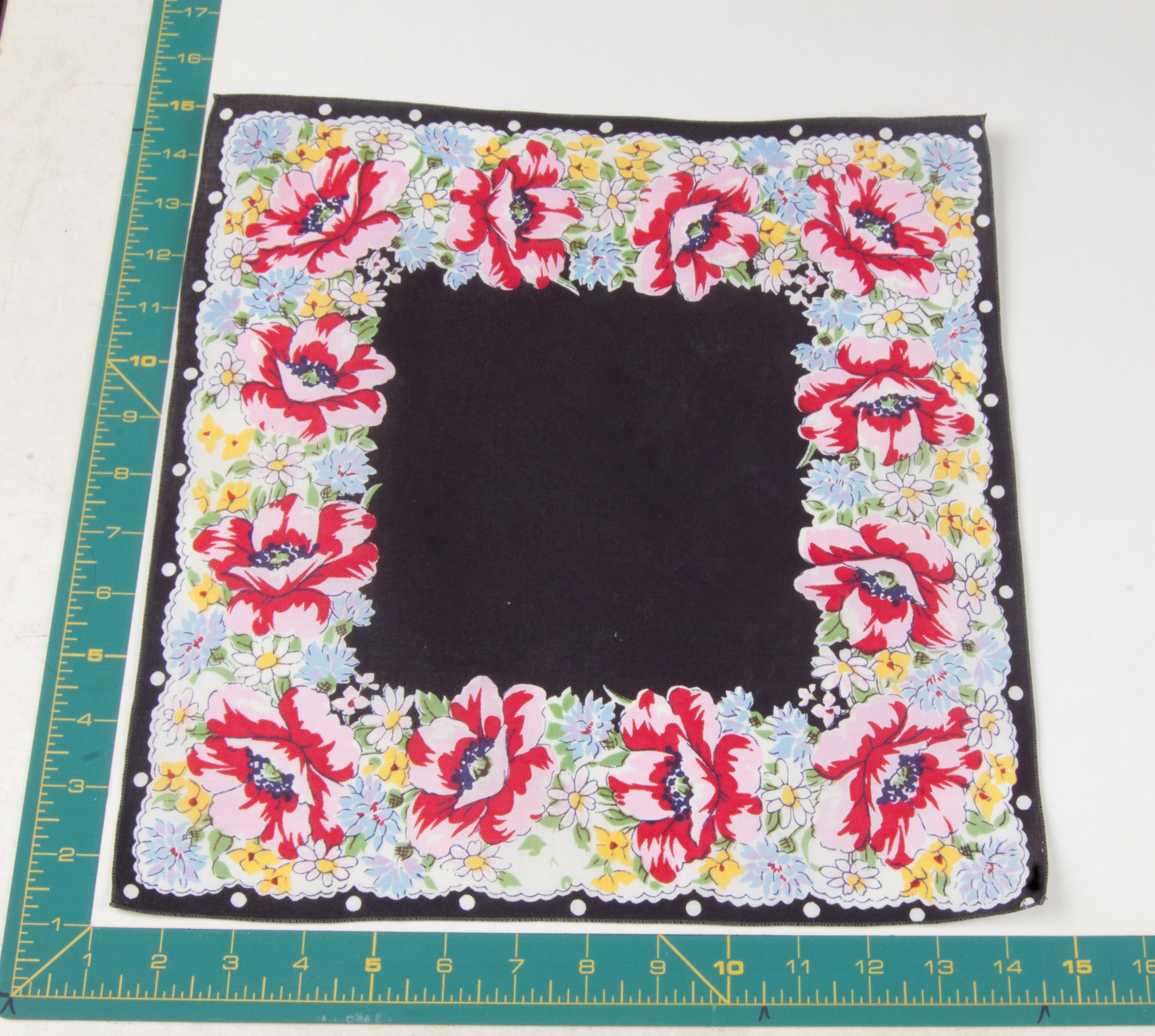 Floral vintage handkerchief - h0488