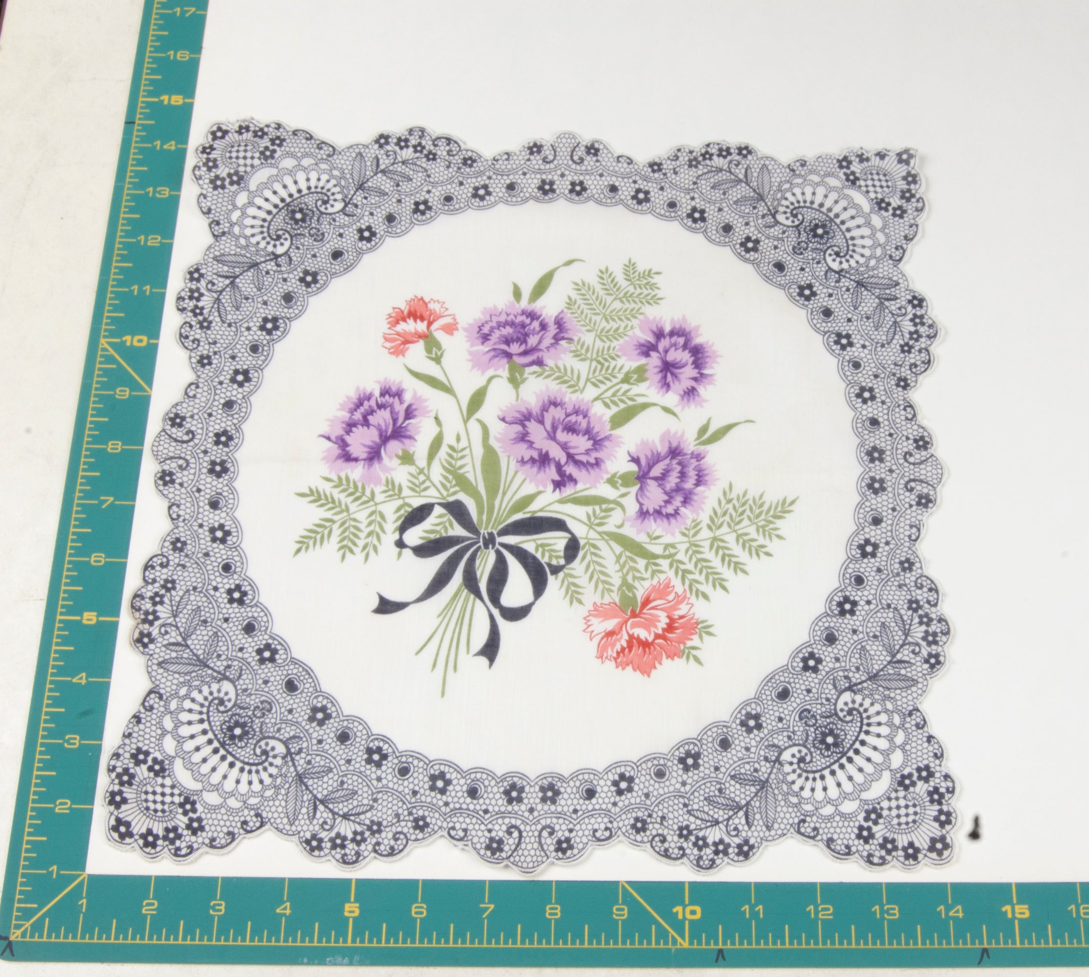 Floral vintage handkerchief - h0493