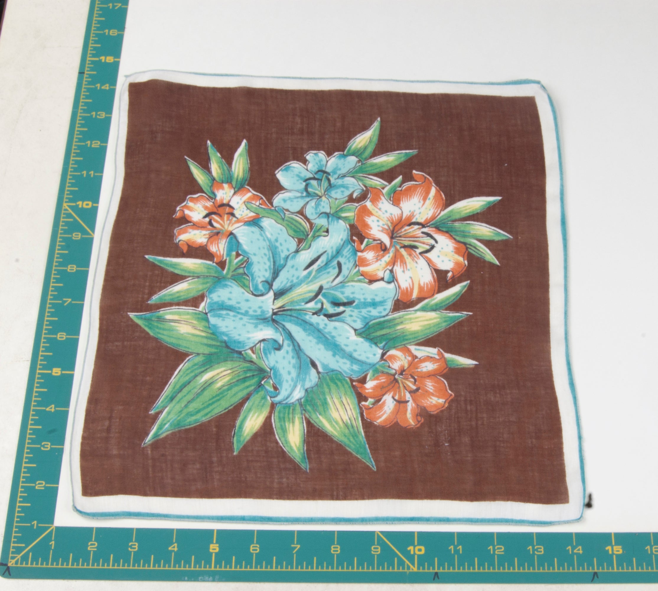 Floral vintage handkerchief - h0503