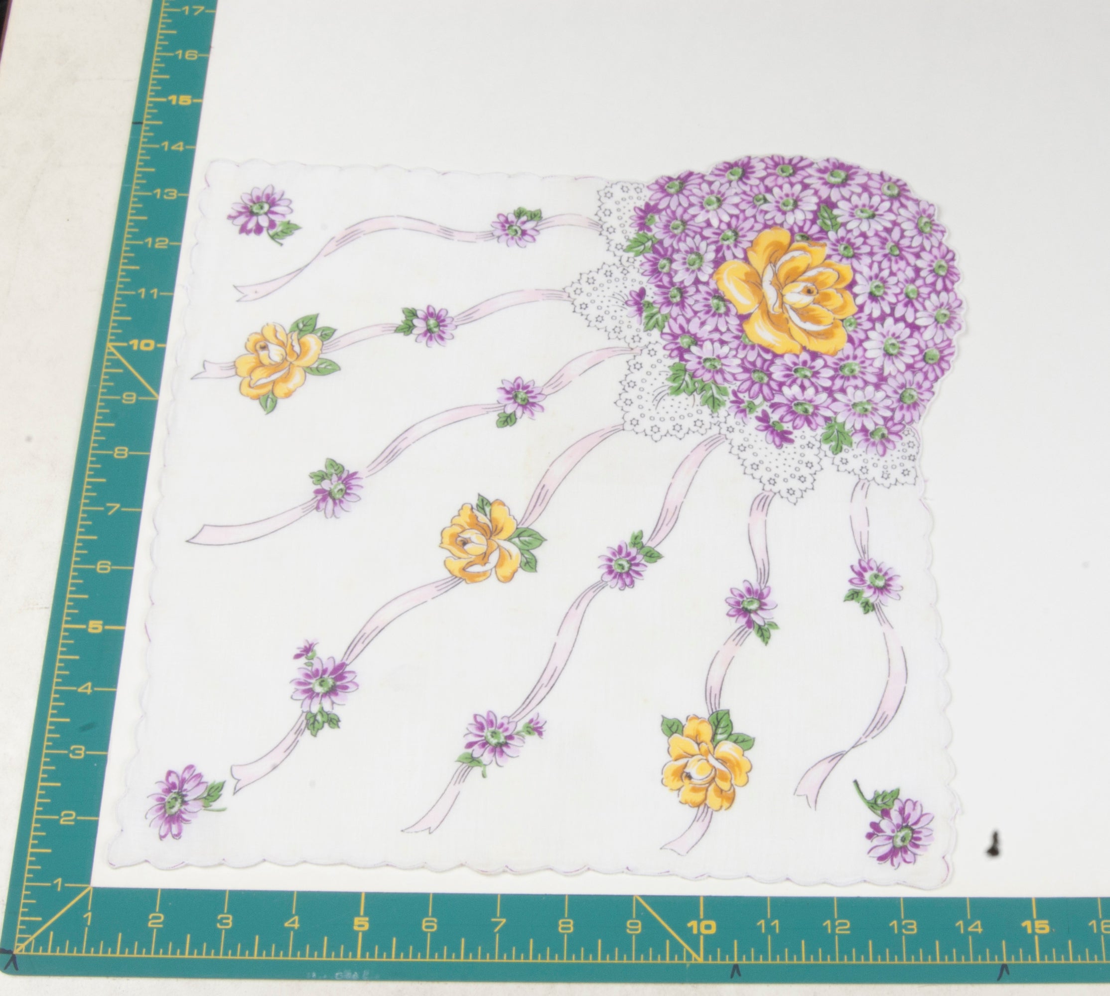 Floral vintage handkerchief - h0504