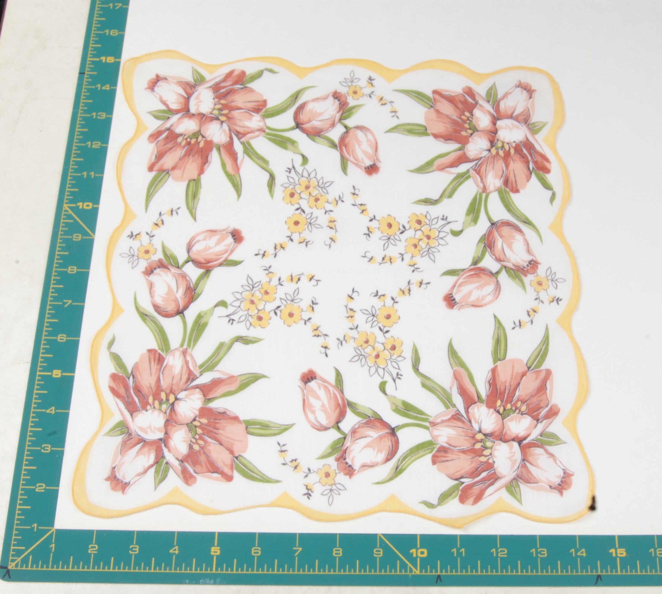 Floral vintage handkerchief - h0508