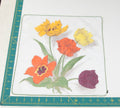 Floral vintage handkerchief - h0509