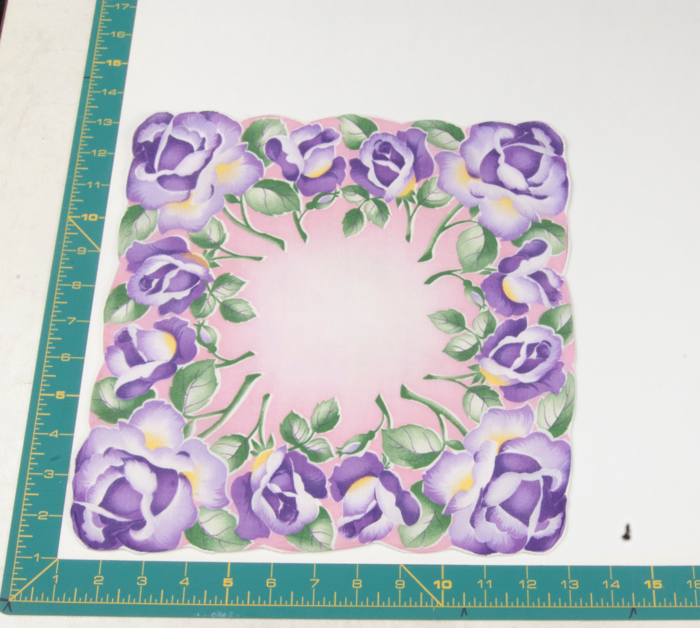 Floral vintage handkerchief - h0514
