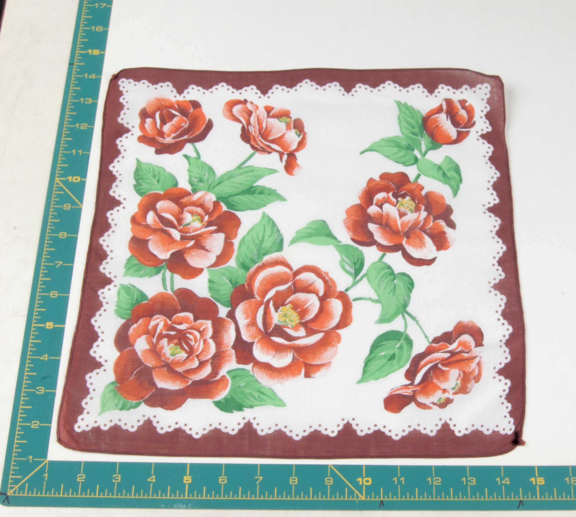 Floral vintage handkerchief - h0528