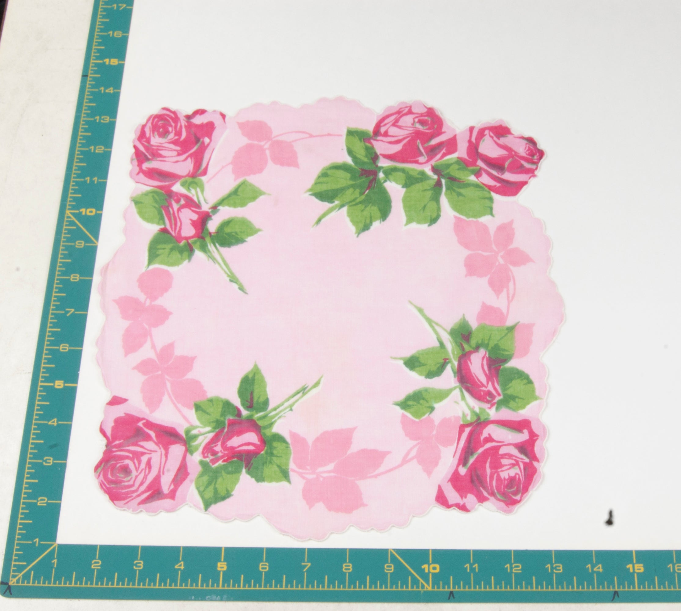 Floral vintage handkerchief - h0538
